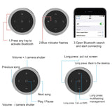 Car-Wireless-Bluetooth-Controller-Mobile-Phone-Multimedia-Multi-functional-Steering-Wheel-Remote-Controller(Silver)