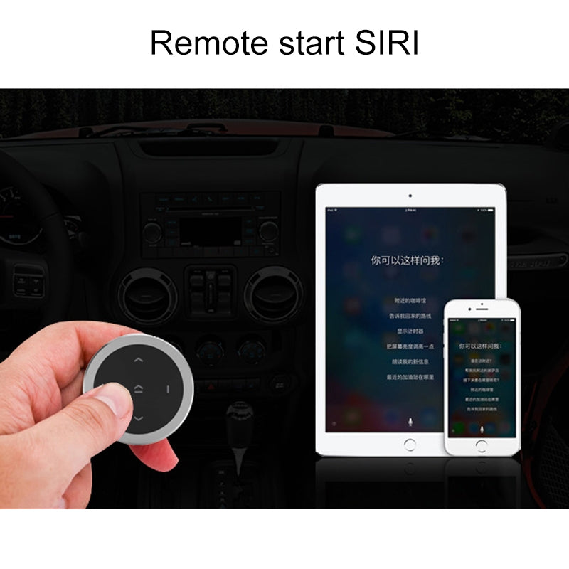 Car-Wireless-Bluetooth-Controller-Mobile-Phone-Multimedia-Multi-functional-Steering-Wheel-Remote-Controller(Silver)