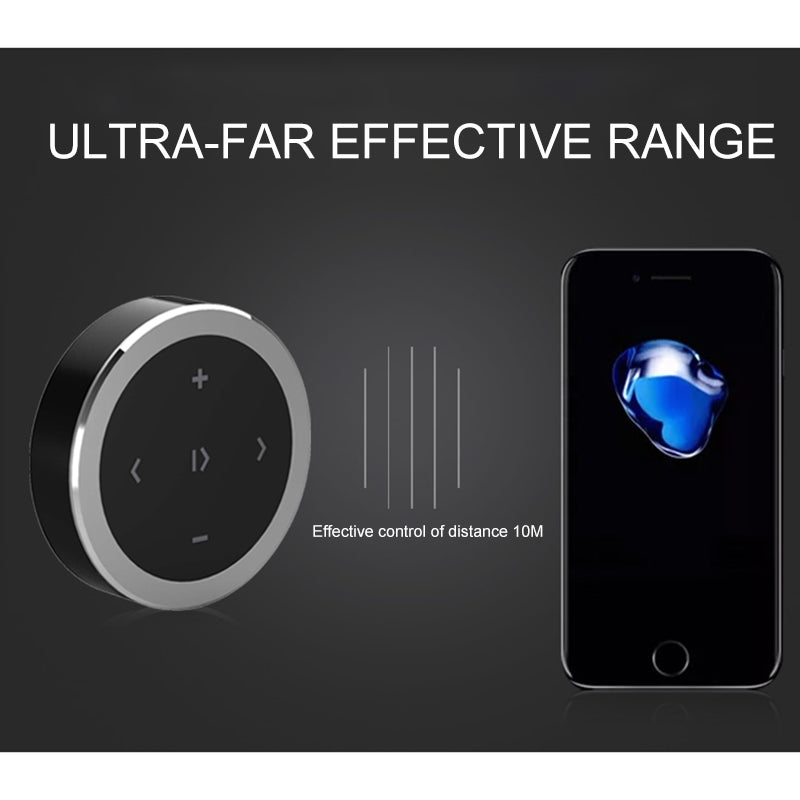 Car-Wireless-Bluetooth-Controller-Mobile-Phone-Multimedia-Multi-functional-Steering-Wheel-Remote-Controller(Silver)