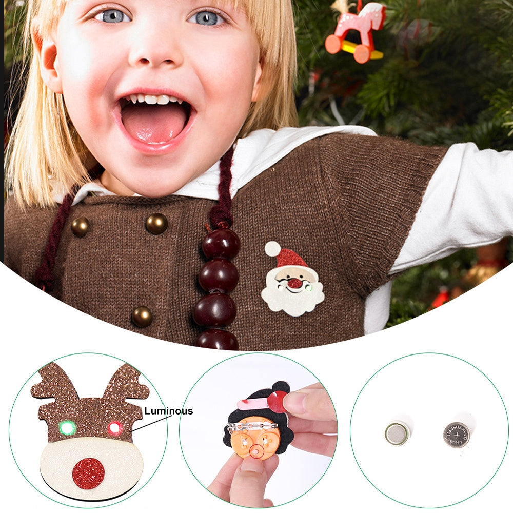 Cartoon-Luminous-Brooch-Decoration-Christmas-Children-and-Adult-Dress-up-Props(Christmas-Tree)