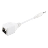 CAT5-RJ45-Socket-to-3.5mm-4-Pole-Male-Plug-Audio-Ethernet-LAN-Network-Adapter,-Total-Length:-about-13cm