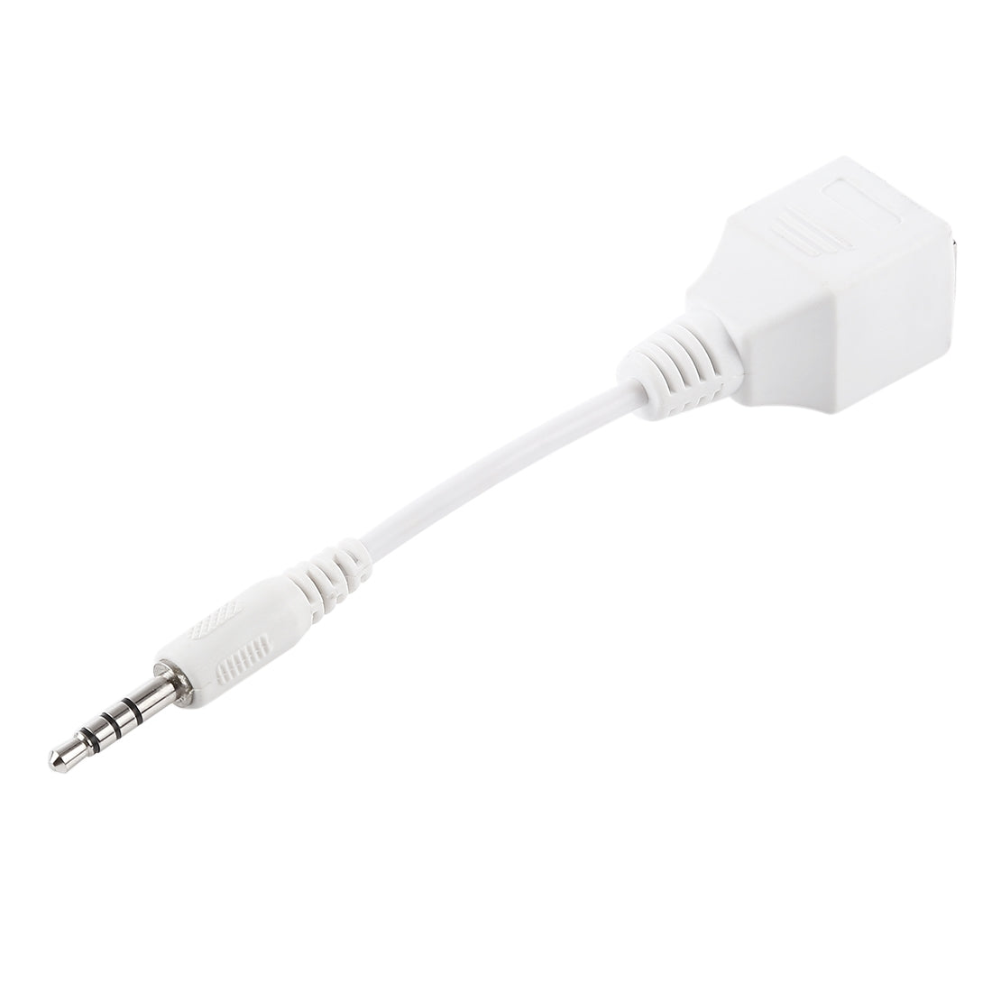CAT5-RJ45-Socket-to-3.5mm-4-Pole-Male-Plug-Audio-Ethernet-LAN-Network-Adapter,-Total-Length:-about-13cm