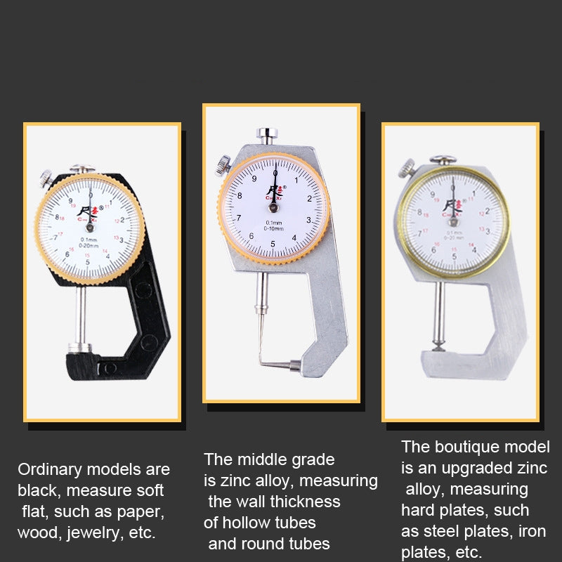 CHIXI-Handheld-Thickness-Gauge-Paper-Thickness-Gauge,-Specification:-Mid-range-0-20mm-Pointed-Head