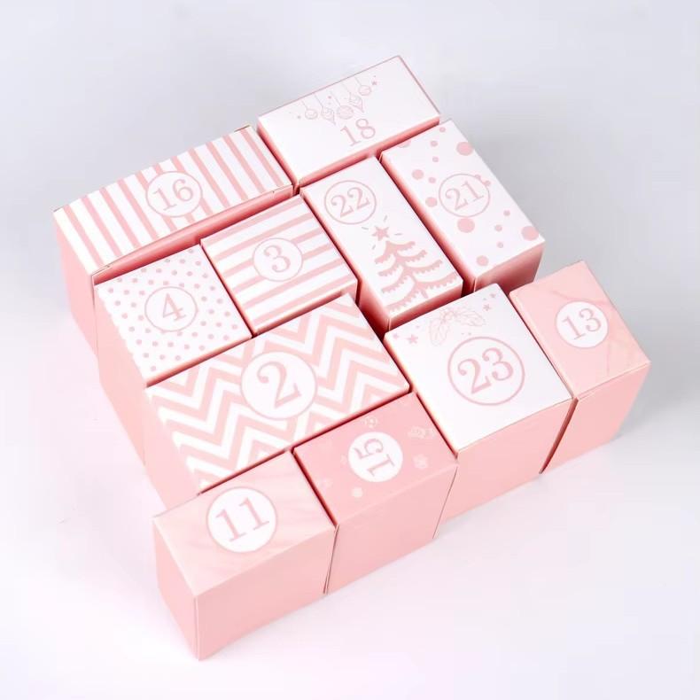 Christmas-Advent-Calendar-Blind-Box-24-Empty-DIY-Gift-Boxes-Countdown-Surprise-For-Kids-&-Adults(Pink)