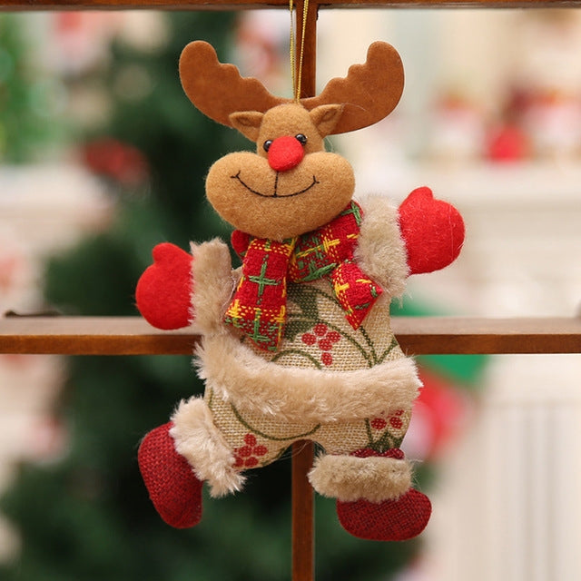 Christmas-Ornaments-Gift-Santa-Claus-Snowman-Dancing-Pendant-Tree-Toy-Doll-Hang-Decorations(Deer)