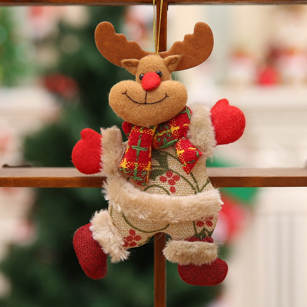 Christmas-Ornaments-Gift-Santa-Claus-Snowman-Dancing-Pendant-Tree-Toy-Doll-Hang-Decorations(Deer)