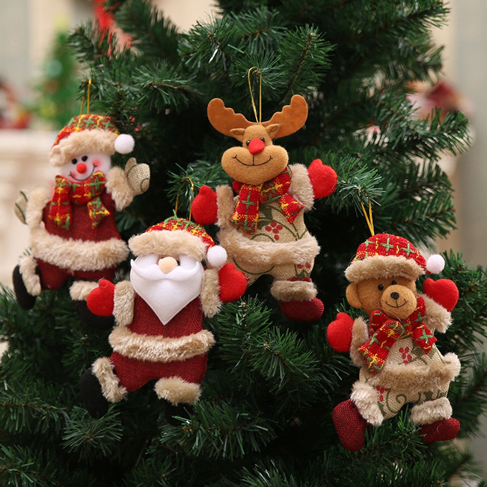 Christmas-Ornaments-Gift-Santa-Claus-Snowman-Dancing-Pendant-Tree-Toy-Doll-Hang-Decorations(Deer)