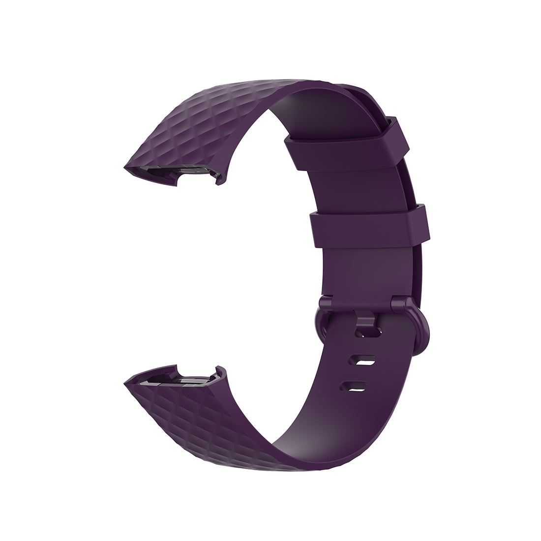 Color-Buckle-TPU-Wrist-Strap-Watch-Band-for-Fitbit-Charge-4-/-Charge-3-/-Charge-3-SE,-Size:-L(Dark-Purple)