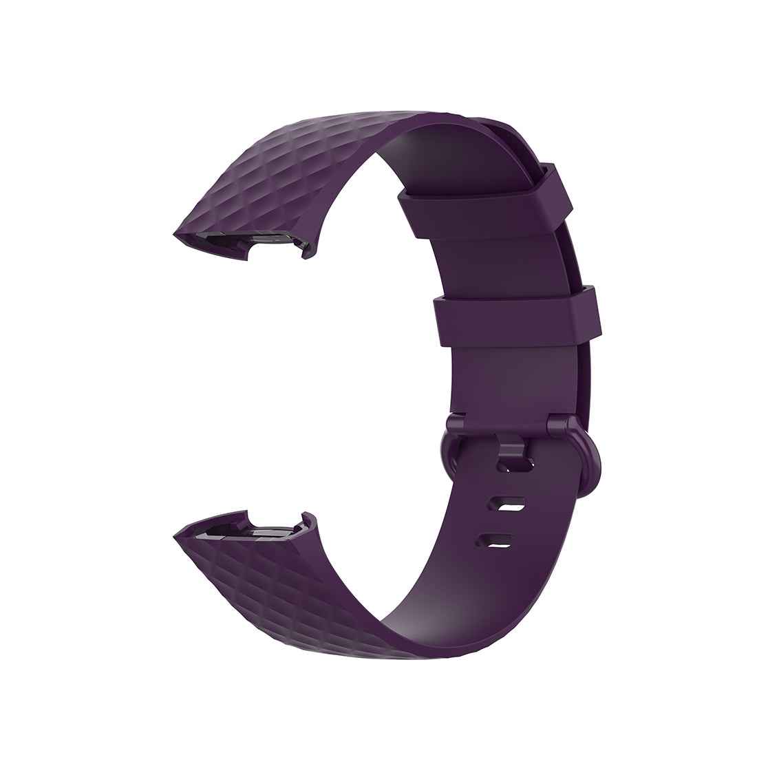 Color-Buckle-TPU-Wrist-Strap-Watch-Band-for-Fitbit-Charge-4-/-Charge-3-/-Charge-3-SE,-Size:-L(Dark-Purple)