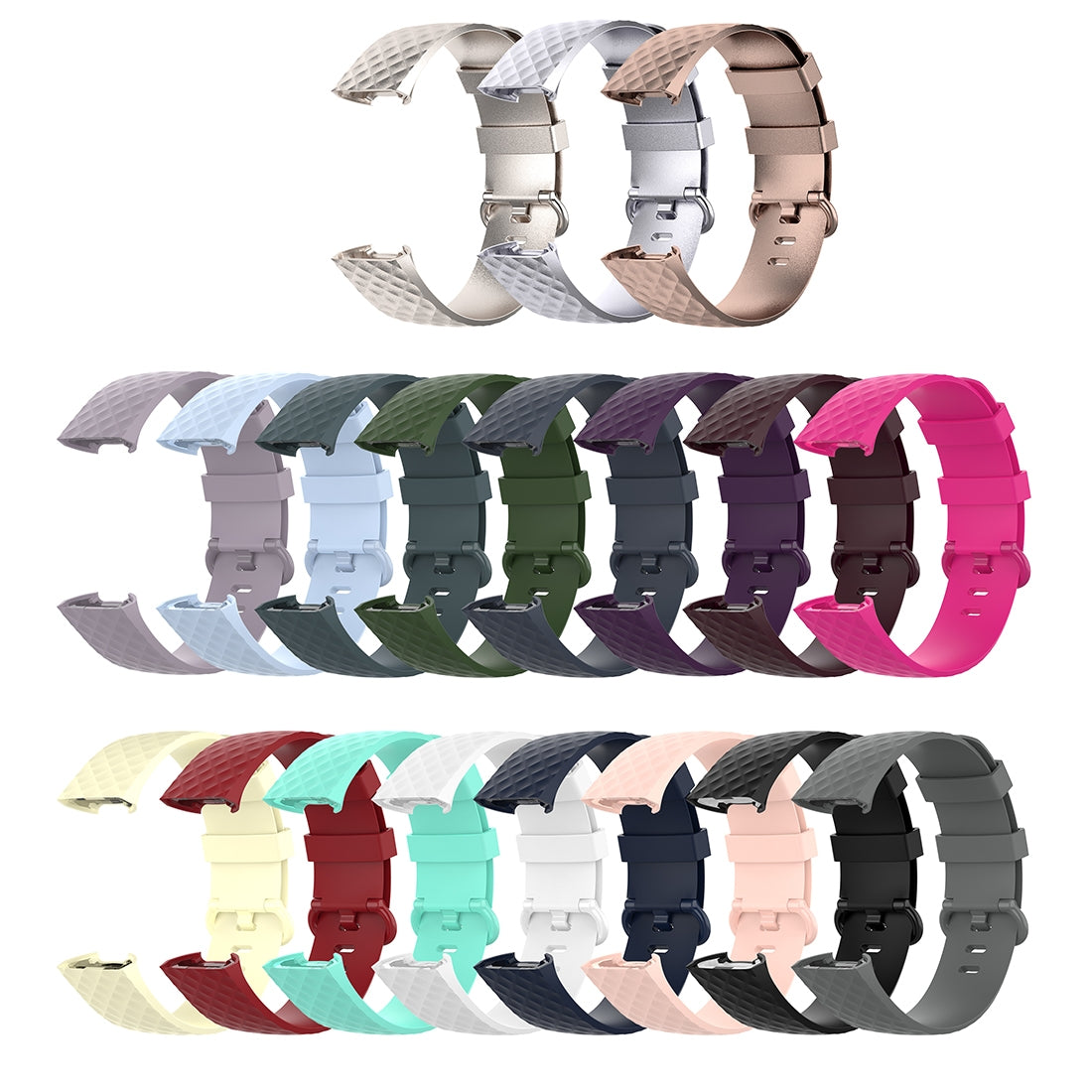 Color-Buckle-TPU-Wrist-Strap-Watch-Band-for-Fitbit-Charge-4-/-Charge-3-/-Charge-3-SE,-Size:-L(Dark-Purple)
