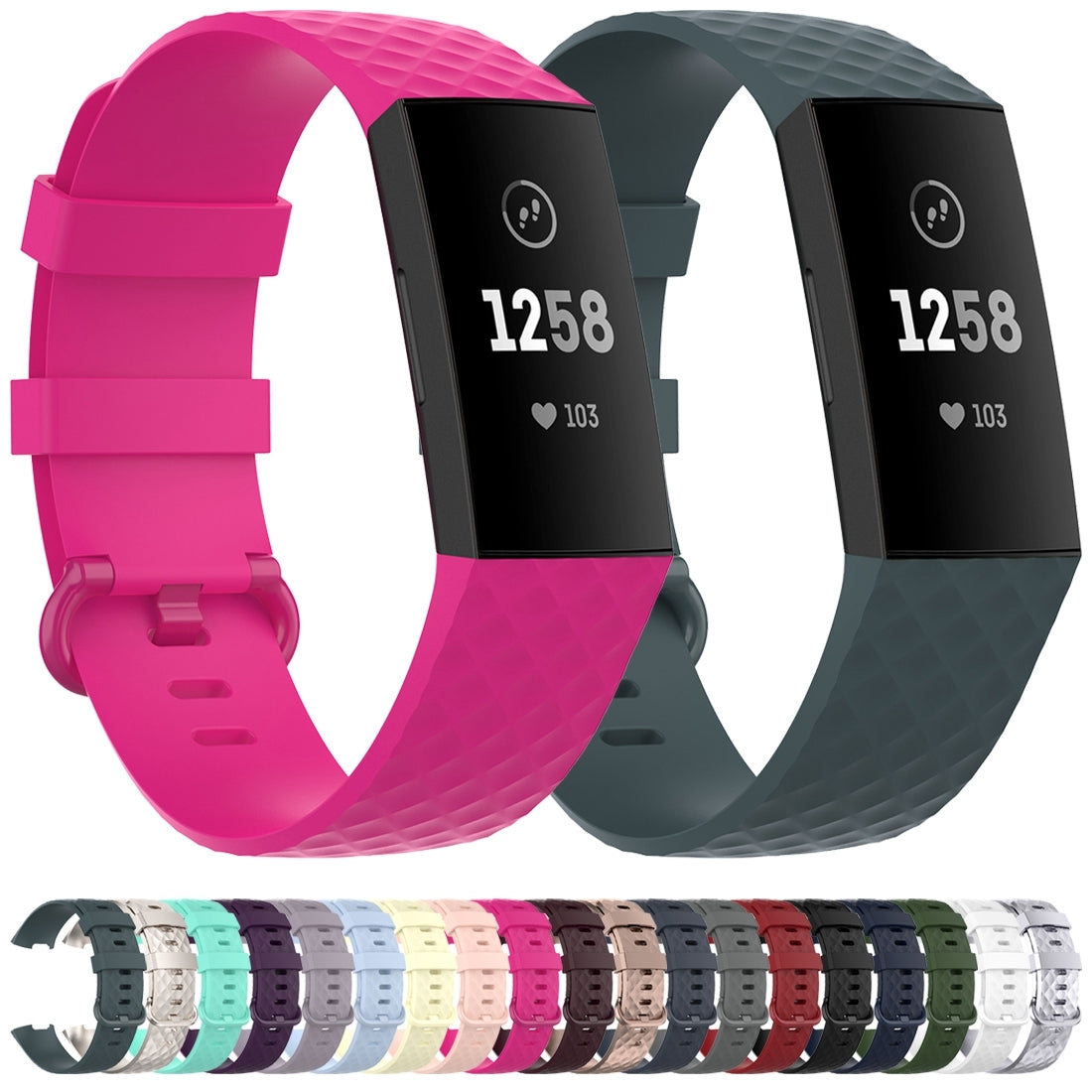 Color-Buckle-TPU-Wrist-Strap-Watch-Band-for-Fitbit-Charge-4-/-Charge-3-/-Charge-3-SE,-Size:-L(Dark-Purple)