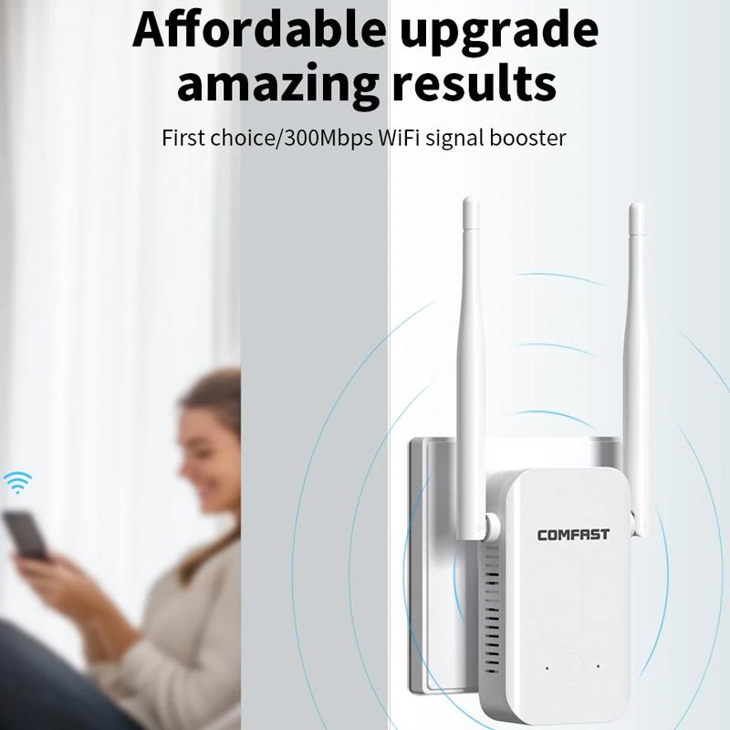 COMFAST-CF-WR301S-V3-300Mbps-Wireless-Repeater-Router-WiFi-Signal-Amplifier,-Plug:EU-Plug(White)