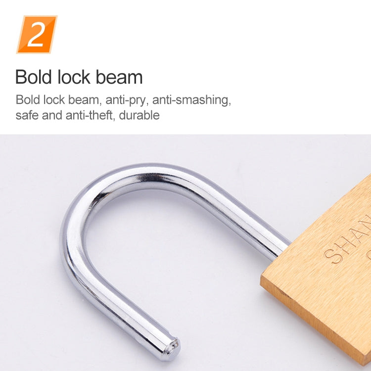 Copper-Padlock-Small-Lock,-Style:-Long-Lock-Beam,-60mm-Open
