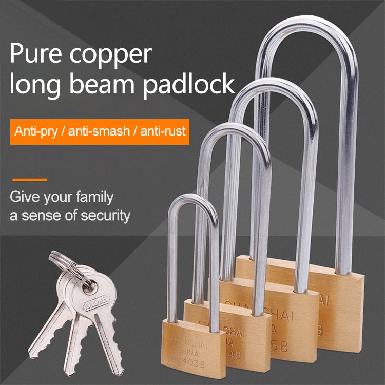 Copper-Padlock-Small-Lock,-Style:-Long-Lock-Beam,-60mm-Open