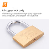 Copper-Padlock-Small-Lock,-Style:-Long-Lock-Beam,-50mm-Open