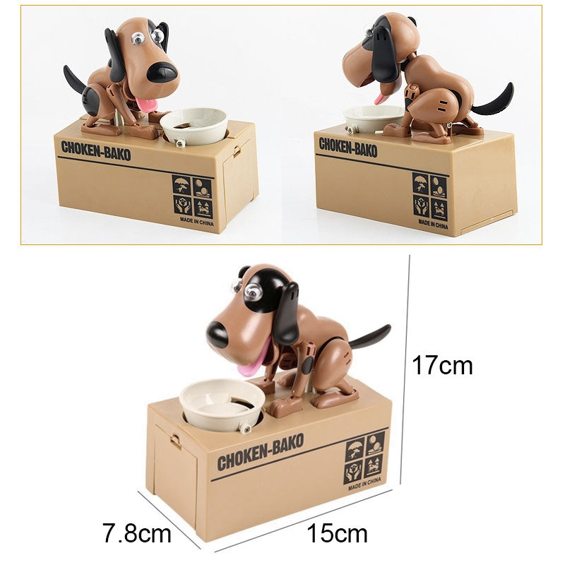 Creative-Cartoon-Edacious-Puppy-Automatic-Money-Eating-Coin-Saving-Box,-Brown-Spotted-Dog