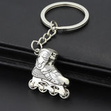 Creative-Simulation-Skates-Keychain-Personalized-Pendant-Gift(Silver)