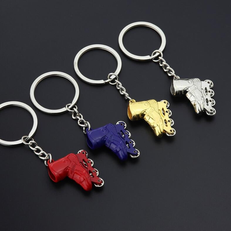 Creative-Simulation-Skates-Keychain-Personalized-Pendant-Gift(Silver)
