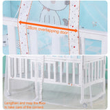 Crib-Dome-Lightweight-Mosquito-Net,-Size:4.5x1.7-Meters,-Style:Flower-Side-Mosquito-Net