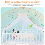 Crib-Dome-Lightweight-Mosquito-Net,-Size:4.5x1.7-Meters,-Style:Flower-Side-Mosquito-Net