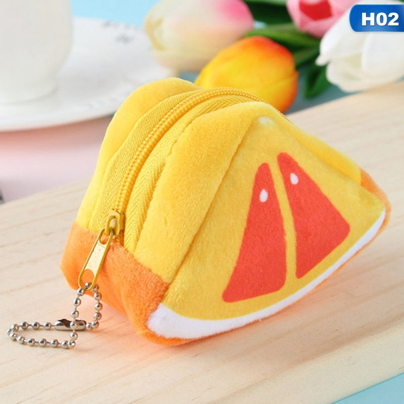 Cute-Fruit-Wallet-Gift-Plush-Coin-Purse-Female-Bag(watermelon)