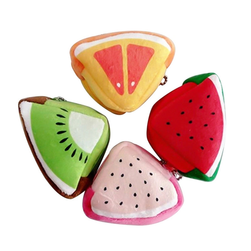 Cute-Fruit-Wallet-Gift-Plush-Coin-Purse-Female-Bag(watermelon)