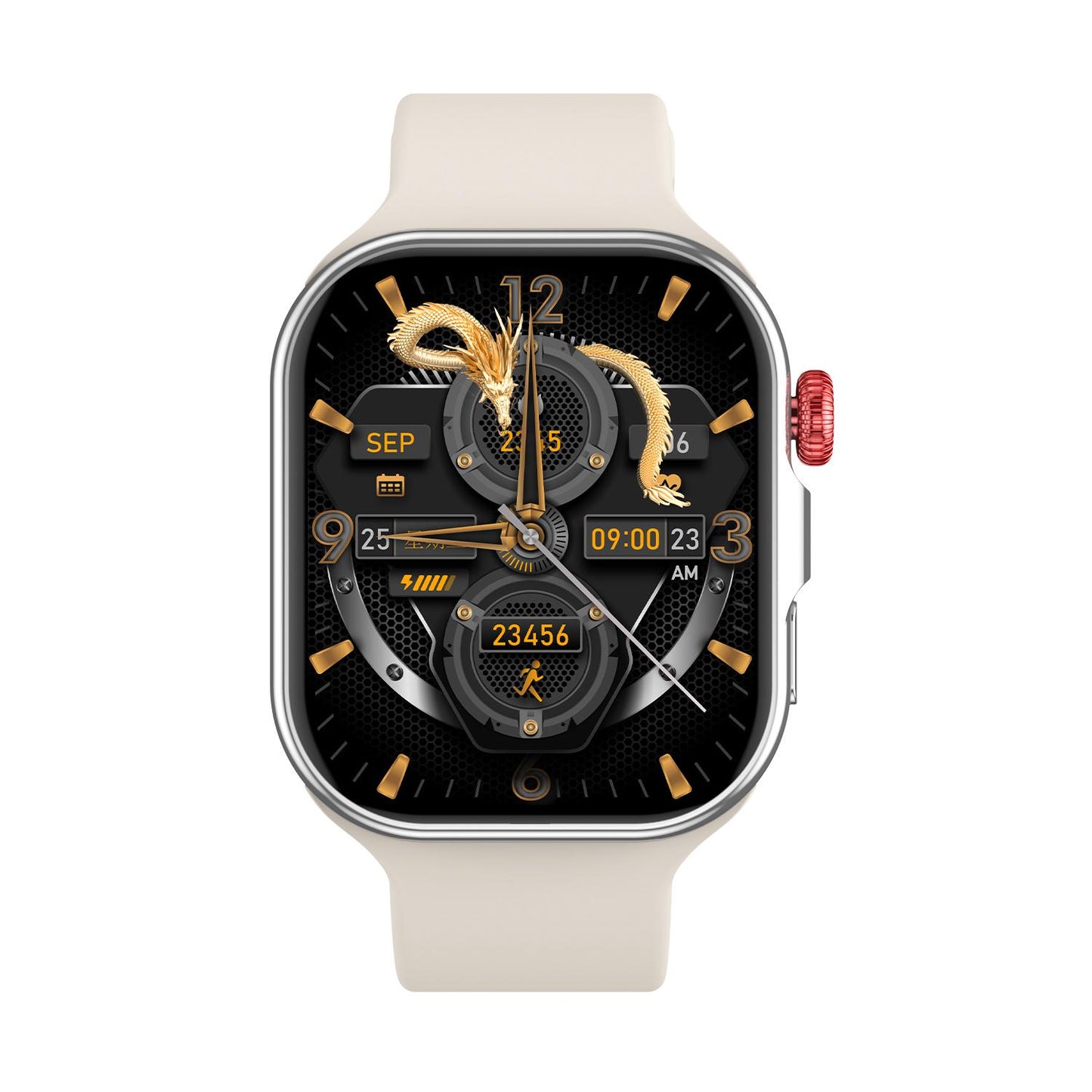 CY39-2.02-inch-HD-Color-Screen-Sports-Smart-Watch-Supports-Bluetooth-Call,-Health-Monitoring(Silver)