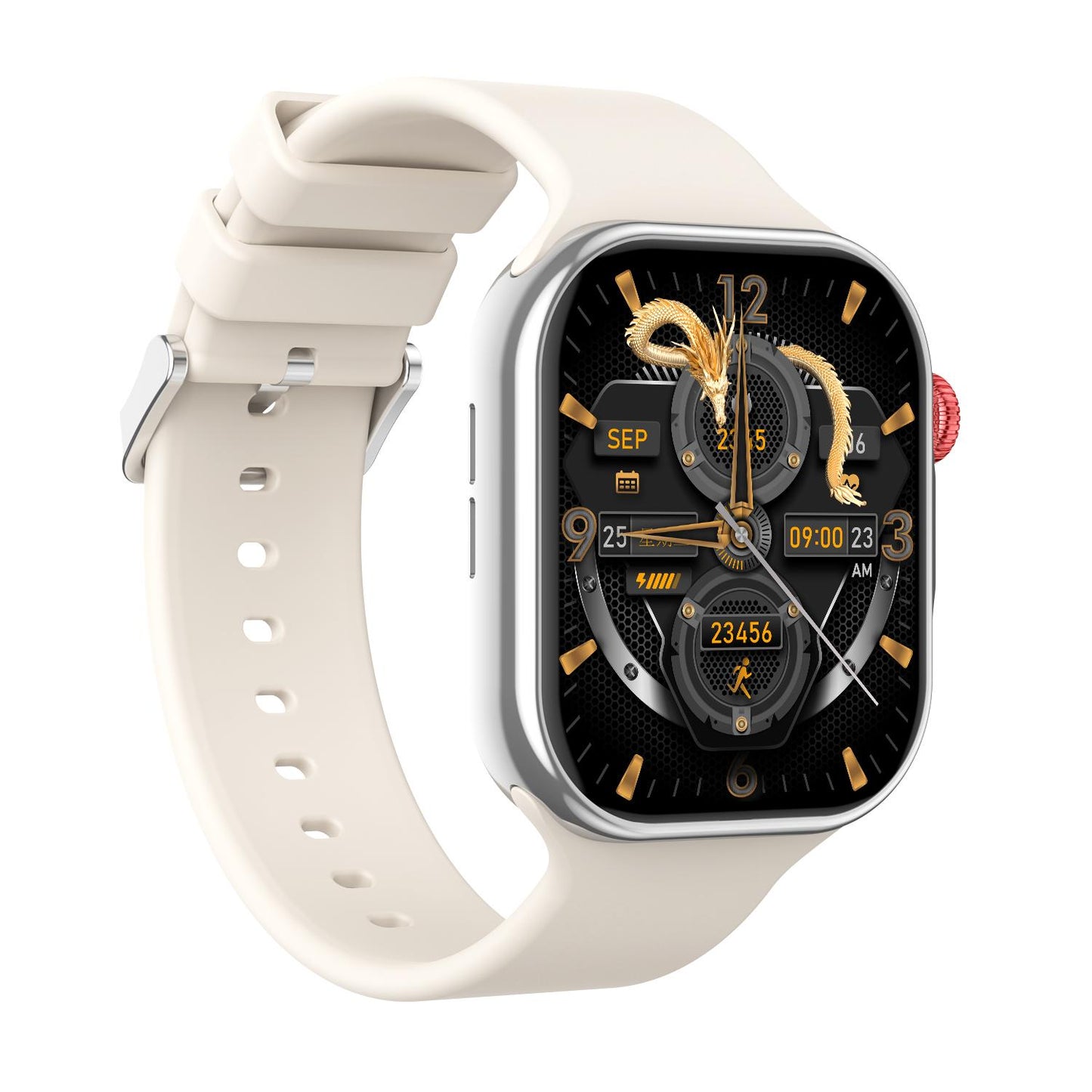 CY39-2.02-inch-HD-Color-Screen-Sports-Smart-Watch-Supports-Bluetooth-Call,-Health-Monitoring(Silver)