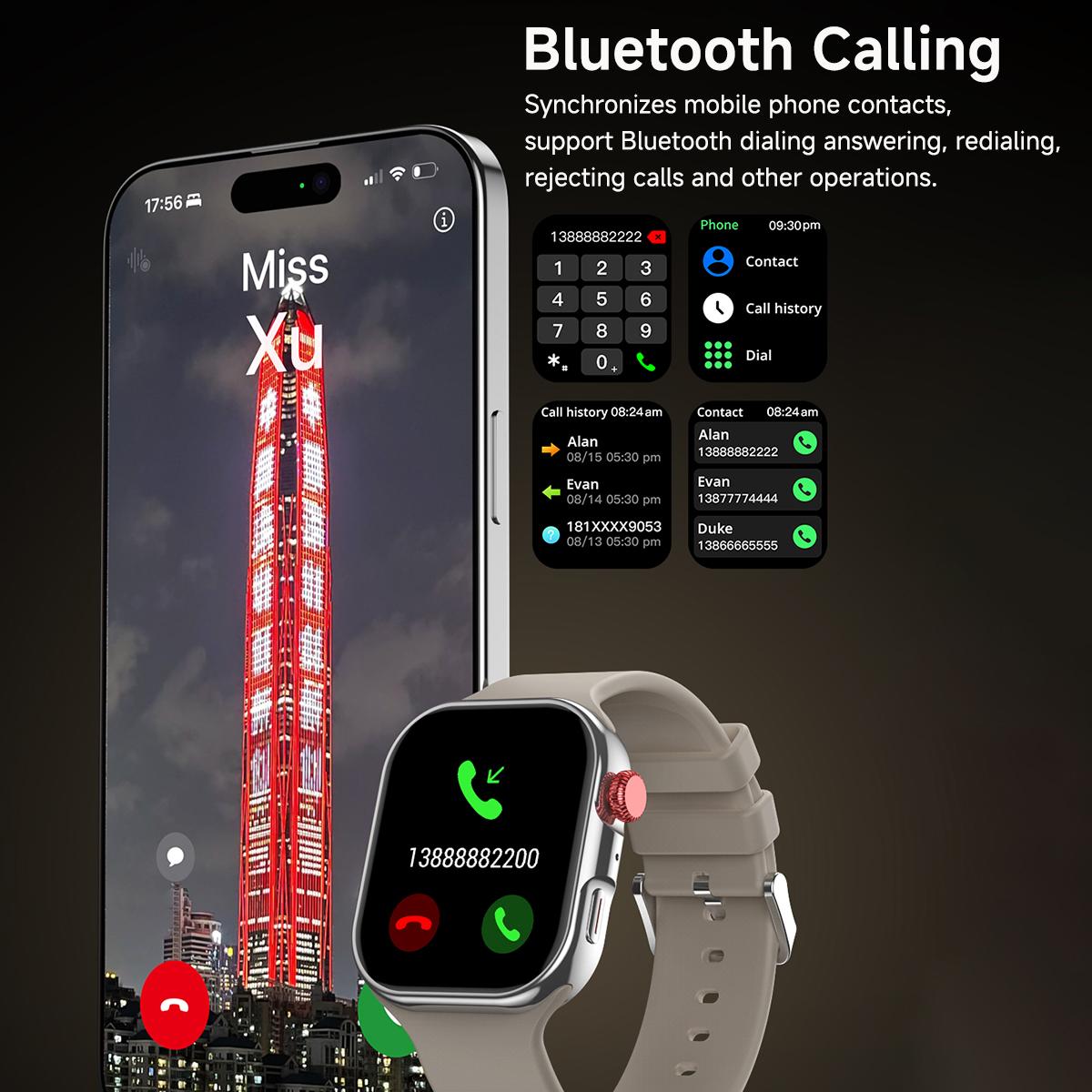 CY39-2.02-inch-HD-Color-Screen-Sports-Smart-Watch-Supports-Bluetooth-Call,-Health-Monitoring(Silver)