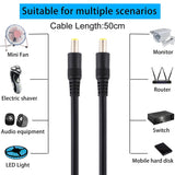 DC-Power-Plug-5.5-x-2.5mm-Male-to-Male-Adapter-Connector-Cable,-Cable-Length:50cm(Black)