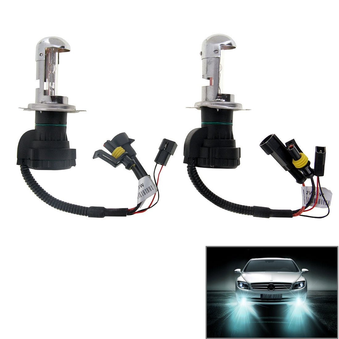 DC12V-35W-H4-3-HID-Xenon-Light-Single-Beam-Super-Vision-Waterproof-Head-Lamp-with-One-Cable,-Color-Temperature:-6000K,-Pack-of-2