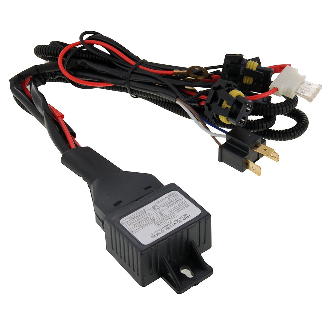 DC12V-35W-H4-3-HID-Xenon-Light-Single-Beam-Super-Vision-Waterproof-Head-Lamp-with-One-Cable,-Color-Temperature:-6000K,-Pack-of-2