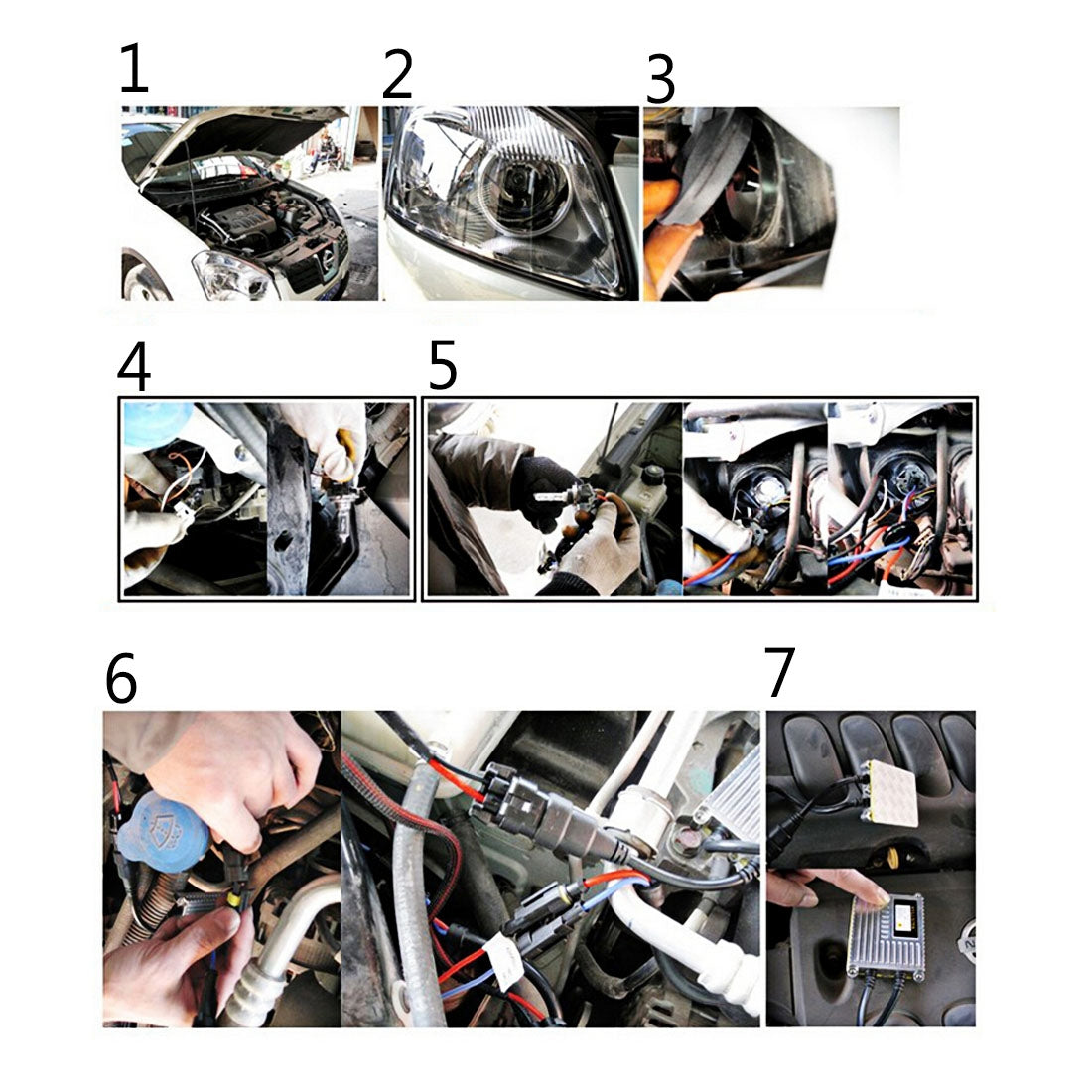 DC12V-35W-H4-3-HID-Xenon-Light-Single-Beam-Super-Vision-Waterproof-Head-Lamp-with-One-Cable,-Color-Temperature:-6000K,-Pack-of-2