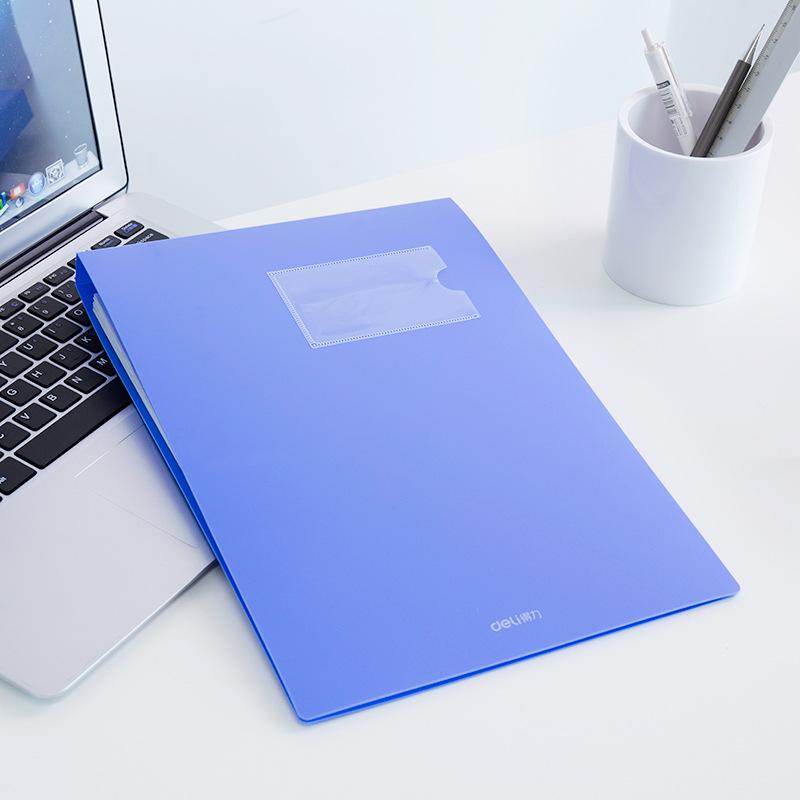 Deli-5333-A4-Hangable-Clipboard-File-Folder-With-Clip-Space-Saving-Document-Holder(Blue)