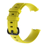 Diamond-Pattern-Silicone-Watch-Band-for-Fitbit-Charge-3,-Size:-210x18mm(Yellow)