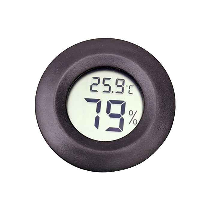 Digital-Round-Shaped-Reptile-Box-Centigrade-Thermometer-&-Hygrometer-with-Screen-Display-(Black)