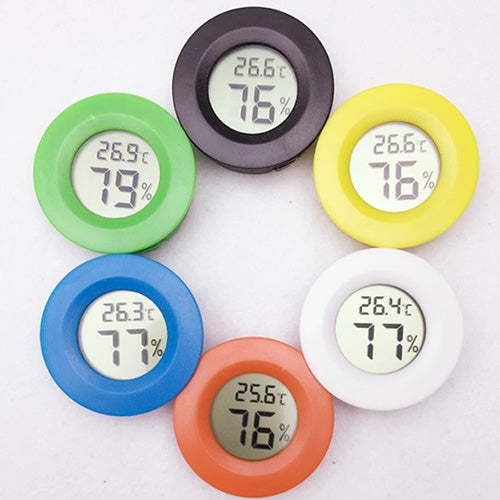Digital-Round-Shaped-Reptile-Box-Centigrade-Thermometer-&-Hygrometer-with-Screen-Display-(Black)
