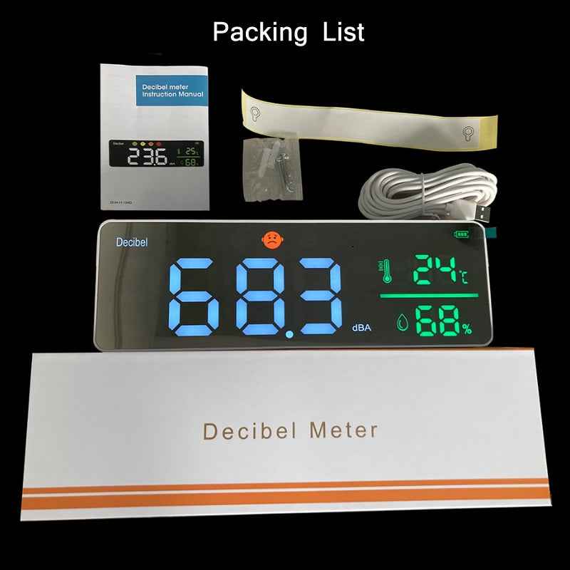 DM1306D-Wall-mounted-Decibel-Meter-Temperature-&-Humidity-Detector