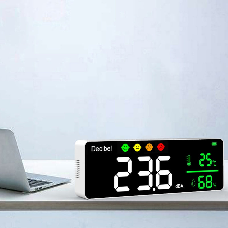 DM1306D-Wall-mounted-Decibel-Meter-Temperature-&-Humidity-Detector