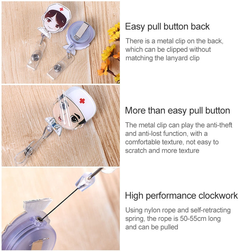 Doctor-Head-Pattern-Cute-Retractable-Badge-Reel-Student-Nurse-ID-Name-Card-Badge