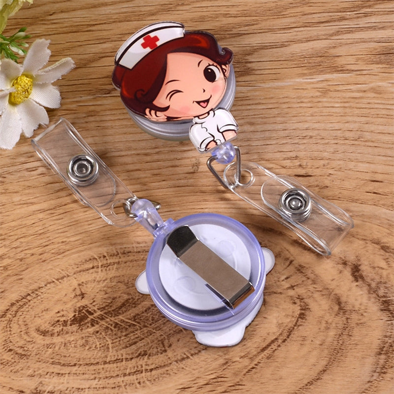Doctor-Head-Pattern-Cute-Retractable-Badge-Reel-Student-Nurse-ID-Name-Card-Badge