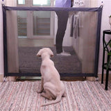 Dog-Pet-Fences-Portable-Folding-Safe-Protection-Safety-Door-Magic-Gate-For-Dogs-Cat-Pet,-Size:110cm-x72cm(Black)