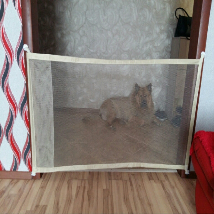 Dog-Pet-Fences-Portable-Folding-Safe-Protection-Safety-Door-Magic-Gate-For-Dogs-Cat-Pet,-Size:180cm-x72cm(Black)