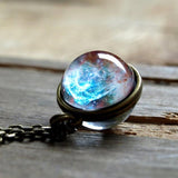 Double-sided-Glass-Globe-Solar-Cosmic-Starry-Necklace-Galaxy-Pendant