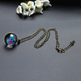 Double-sided-Glass-Globe-Solar-Cosmic-Starry-Necklace-Galaxy-Pendant