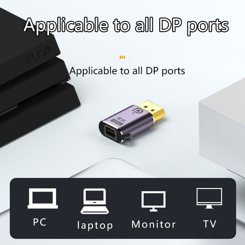 DP1.4-Male-to-Mini-DP-Female-Adapter-8K-60Hz-HD-Video-Transmission-Expanding