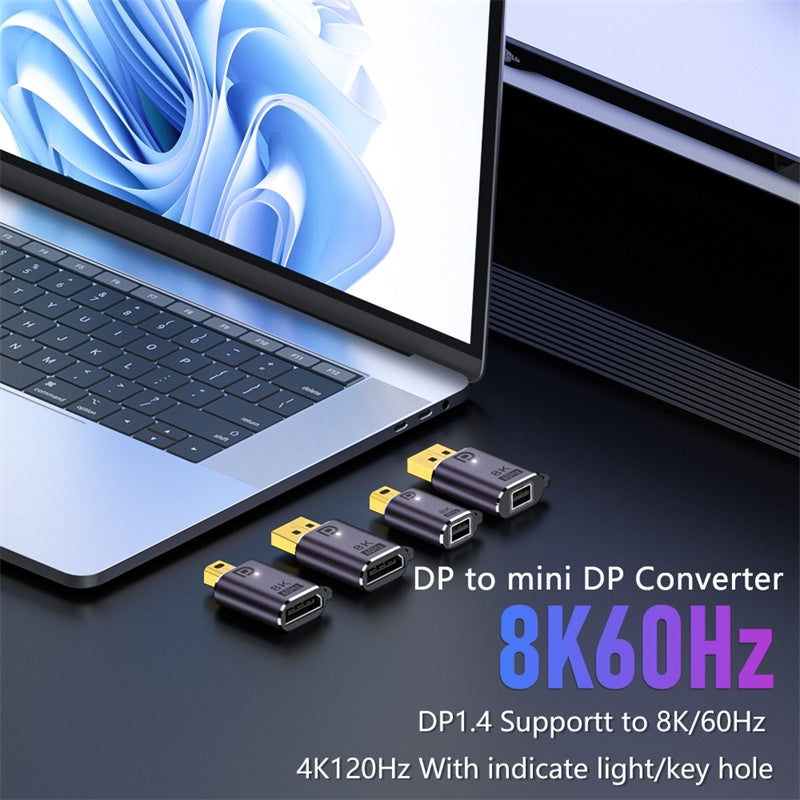 DP1.4-Male-to-Mini-DP-Female-Adapter-8K-60Hz-HD-Video-Transmission-Expanding