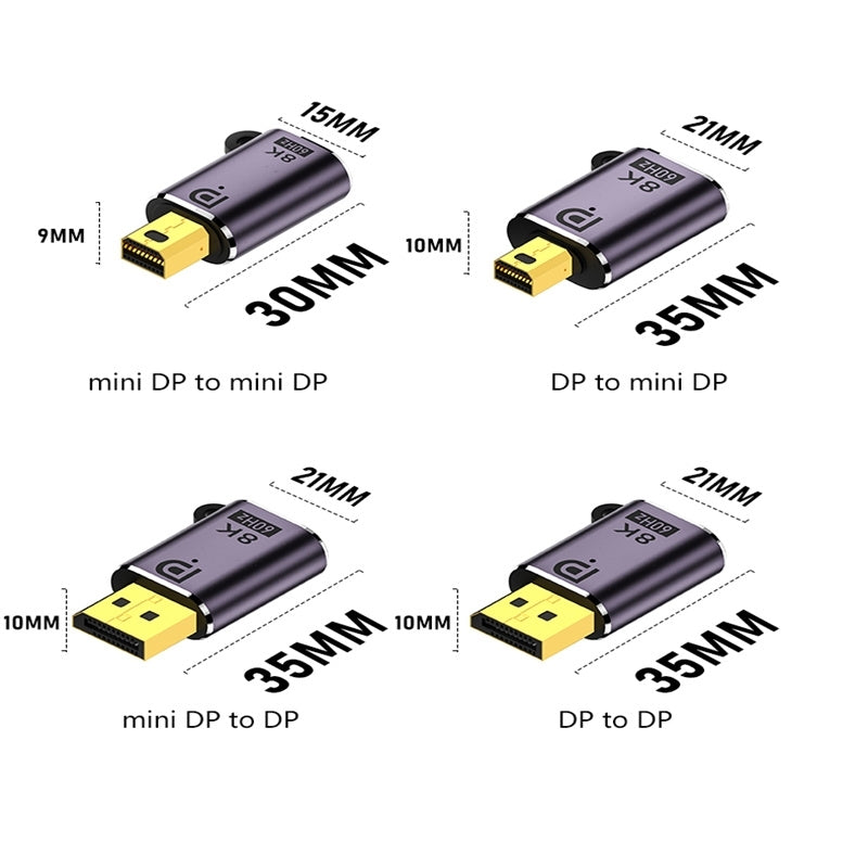 DP1.4-Male-to-Mini-DP-Female-Adapter-8K-60Hz-HD-Video-Transmission-Expanding
