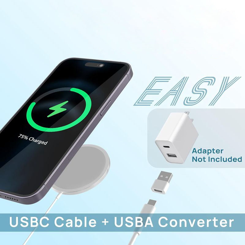 DS-WXC103-15W-Max-MagSafe-Magnetic-Wireless-Charger-for-iPhone-15/14/13-/-AirPods-Pro,-No-Adapter