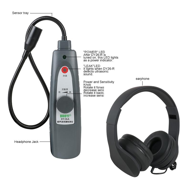 DUOYI-DY26A-Car-Ultrasonic-Leak-Location-Determine-Meter